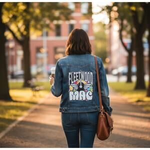 St. John Bay Stretch Long Sleeve Button Front Denim Jean Jacket Blue Women's 2X